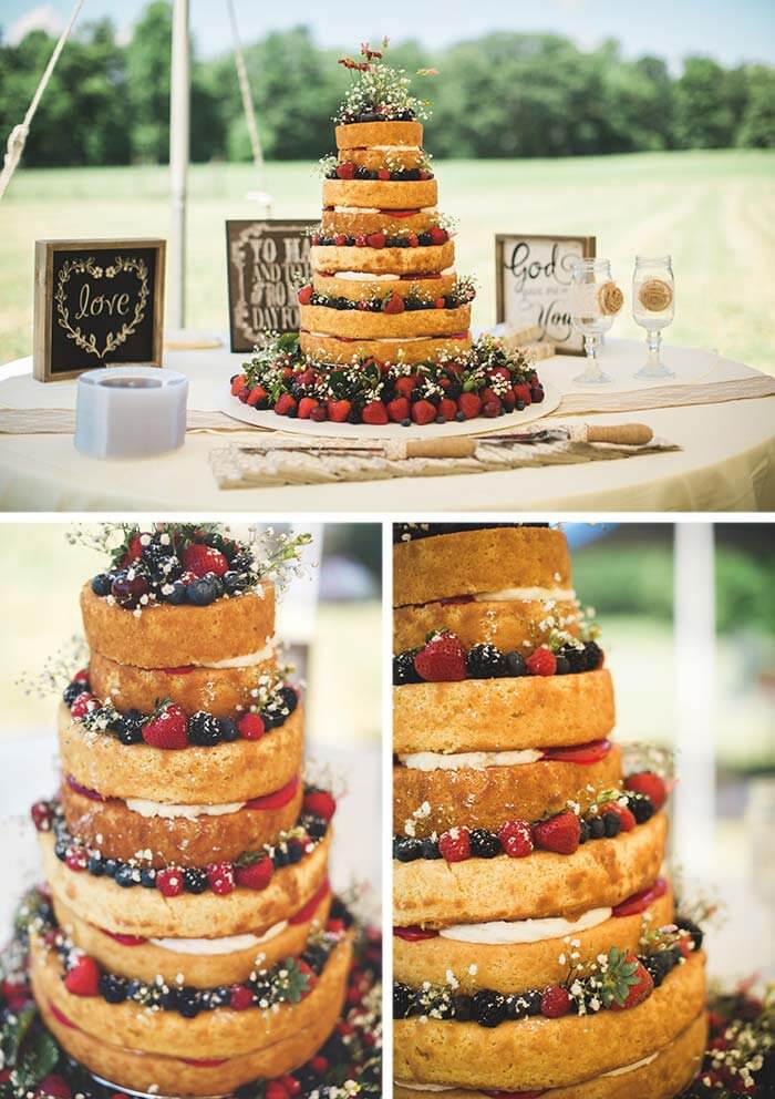 Hochzeit mit Naked Cake