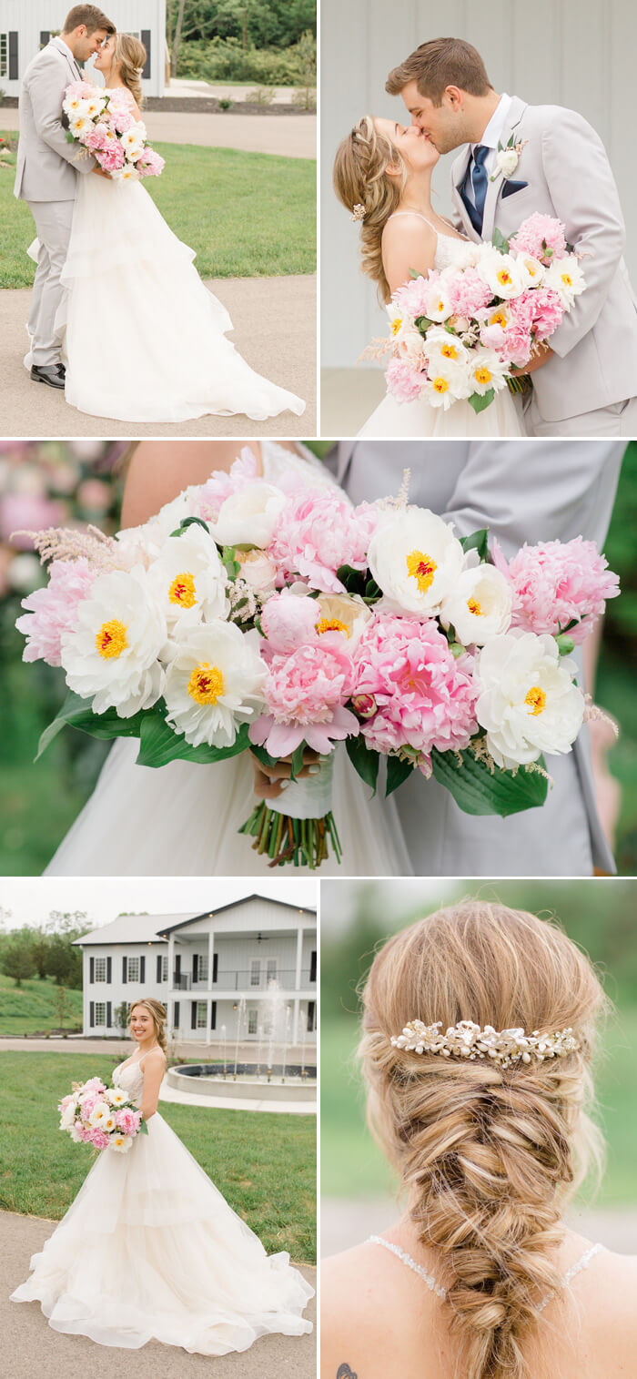 Hochzeitstischdeko Rosa