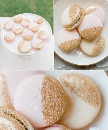 Macarons Hochzeit Gold