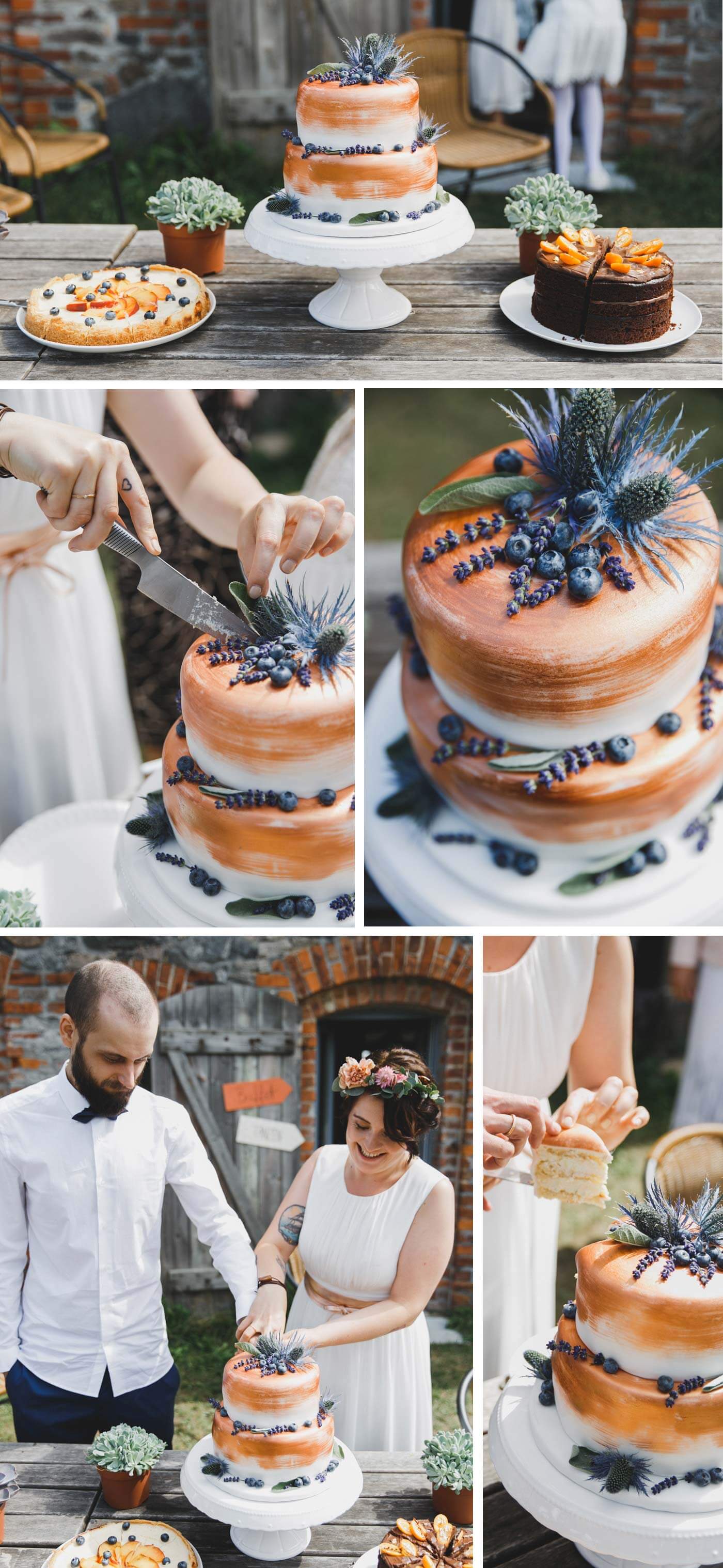 Hochzeitstorte Rosegold