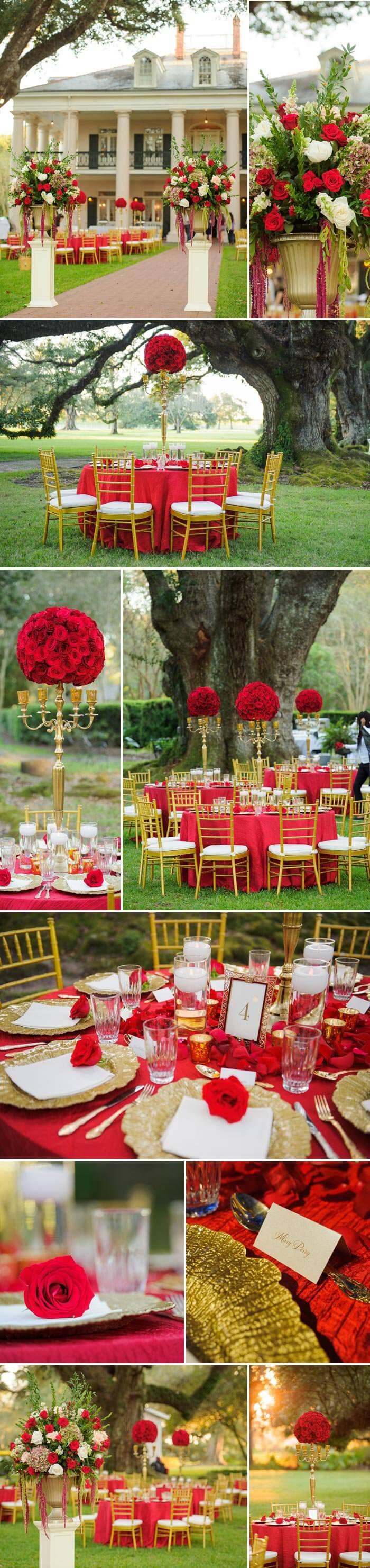 Tischdeko Rot Hochzeit