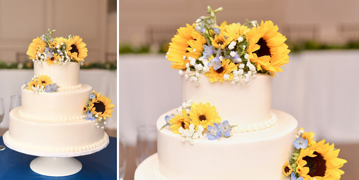 Sonnenblumen Hochzeitstorte