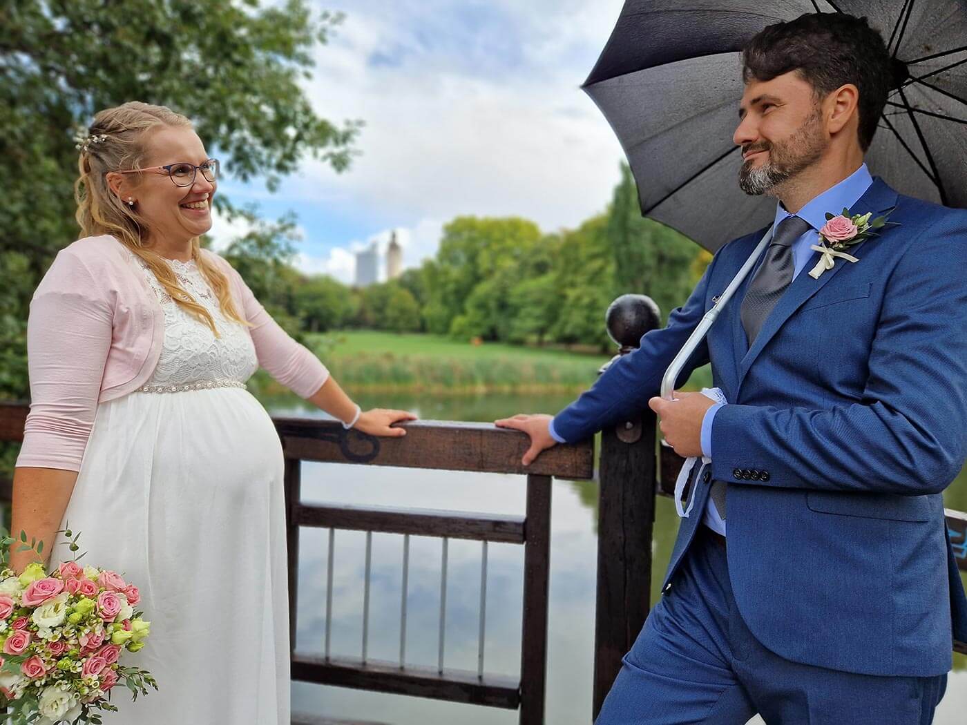 Modernes Hochzeitsfoto