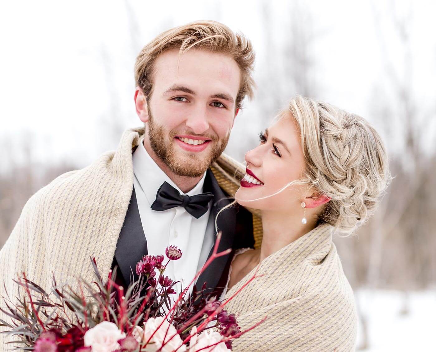 Winter-Hochzeit im Freien