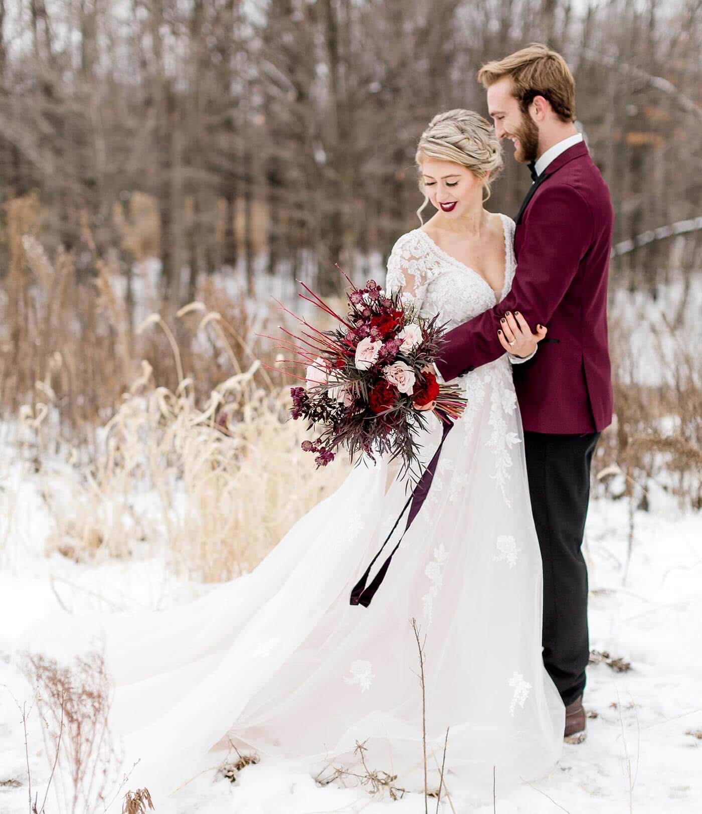 Winterhochzeit rot