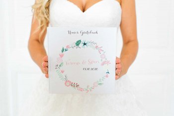 Gästebuch Hochzeit mit Blumen