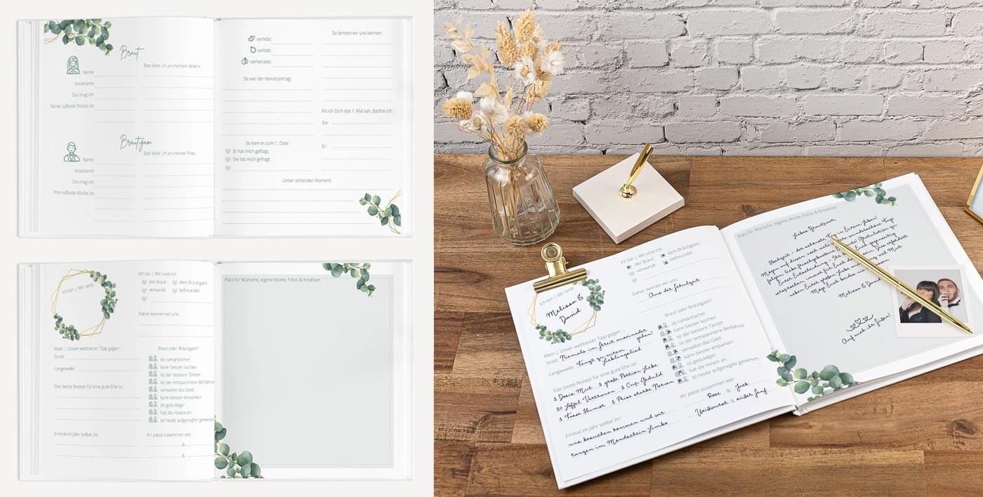 Gästebuch zum Ausfüllen Hochzeit