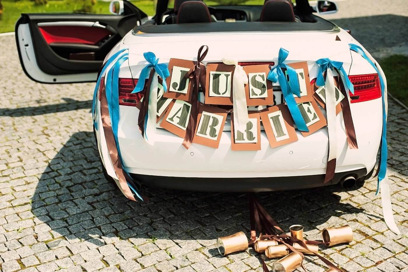 Autoschmuck zur Hochzeit  55 schöne Tipps, Ideen & Beispiele