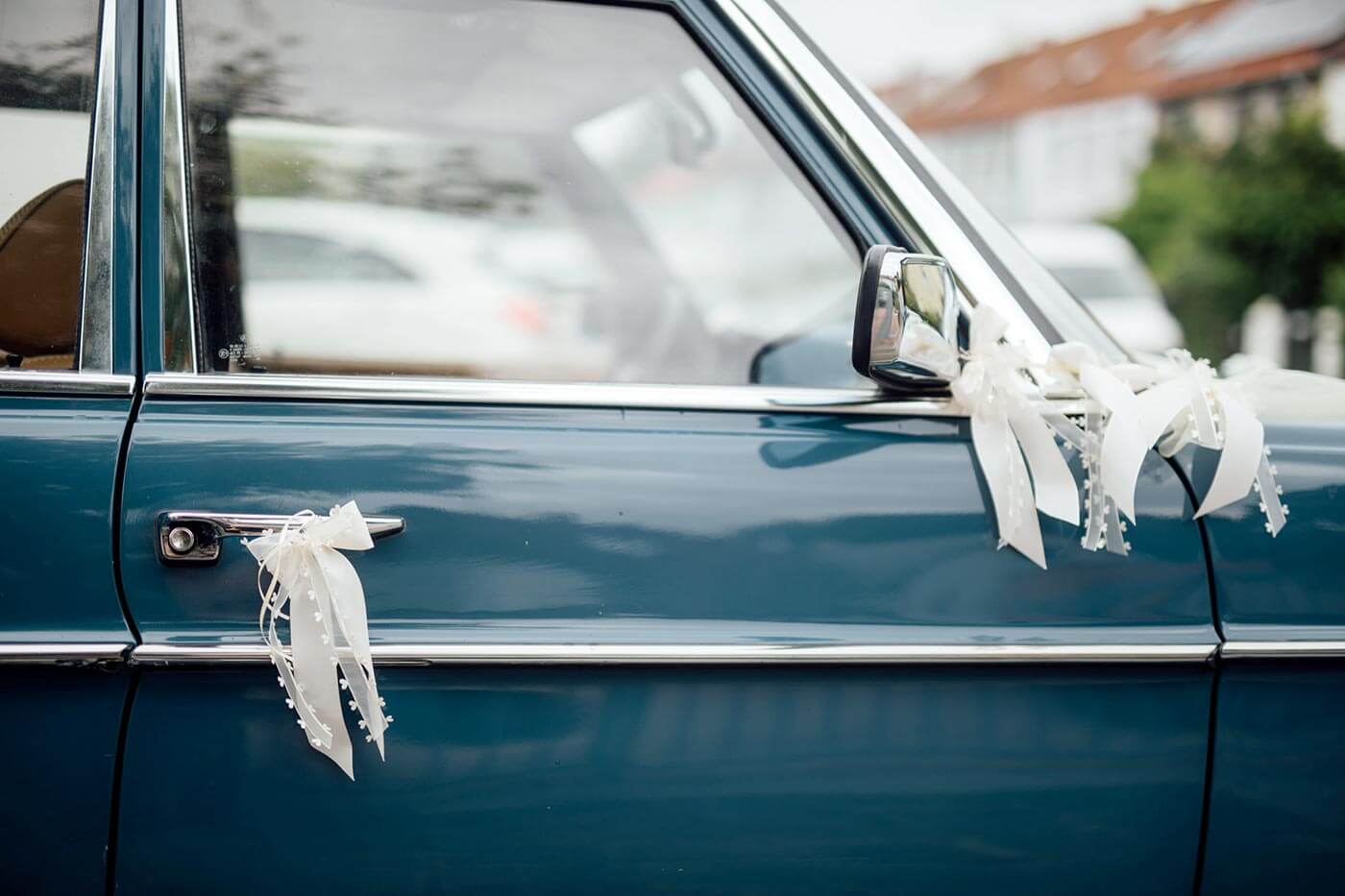 Auto Deko Set Schleifen für Deine Hochzeit – Ja-Hochzeitsshop