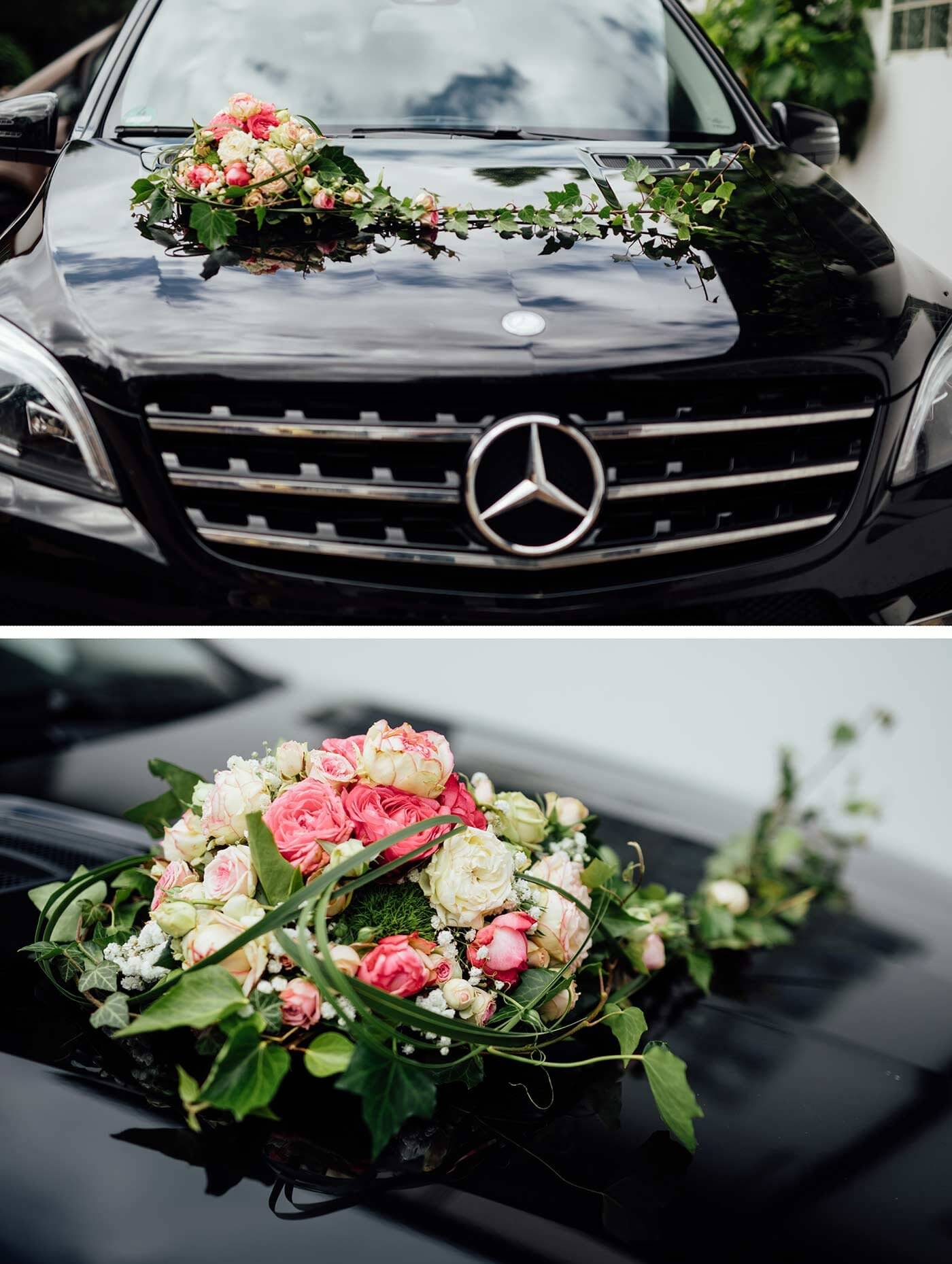 Blumenkranz für das Auto