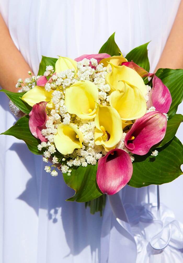 Autoschmuck Hochzeit gelben Tulpen