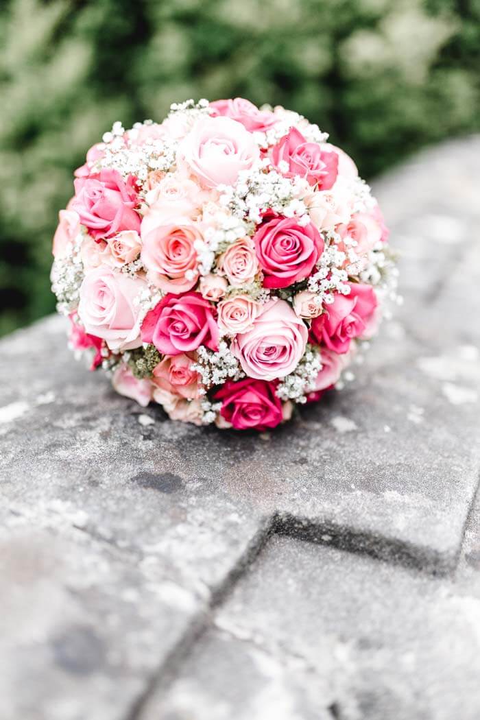 Brautstrauß Hochzeitsstrauß pink /weiß Blumenstrauß Hochzeit 