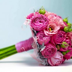 Hochzeitsstrauß Rosen pink