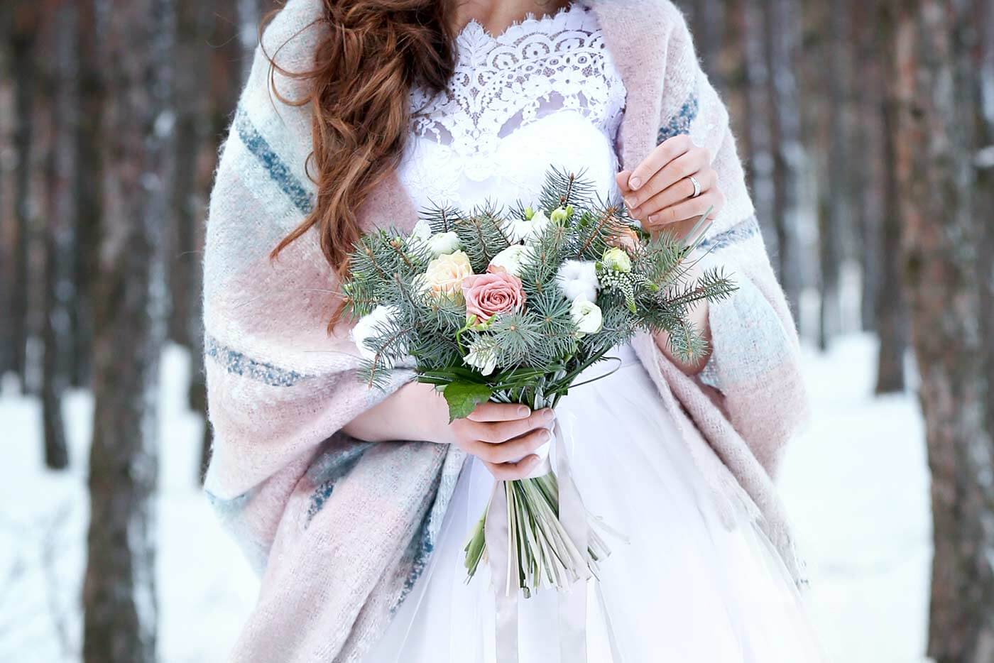 Winterlicher Brautstrauß