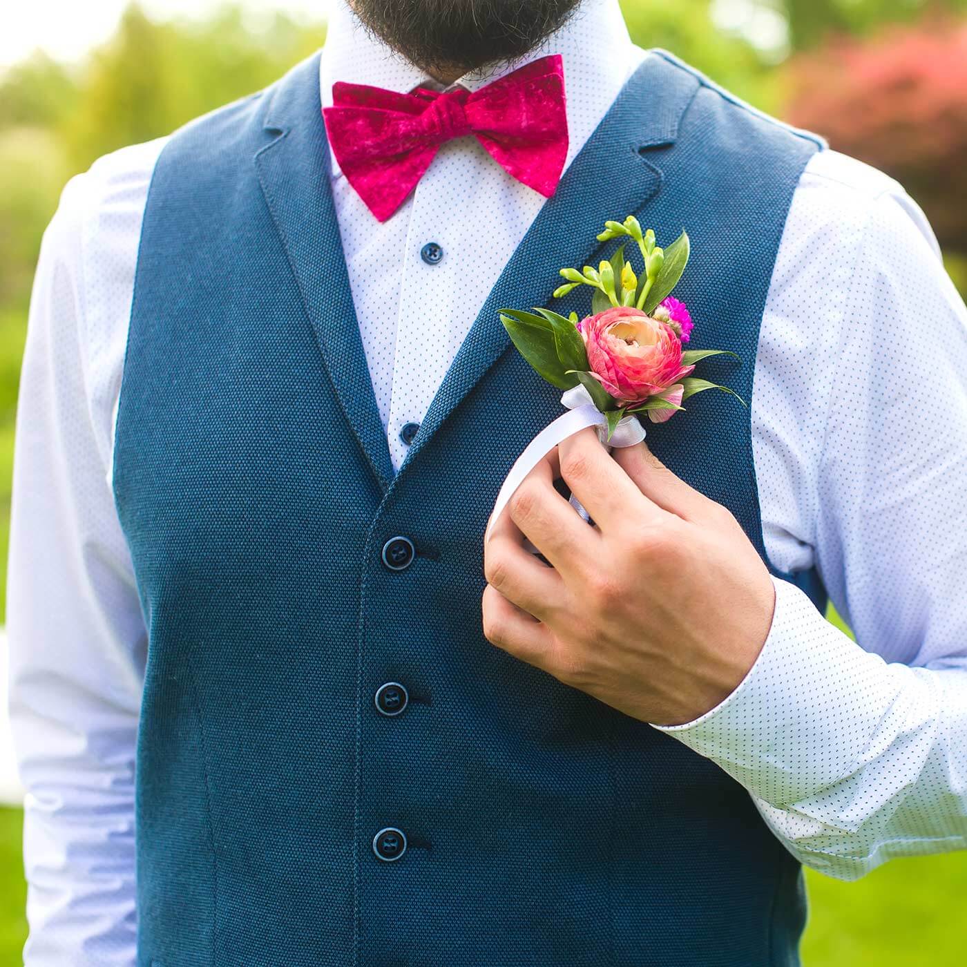 Anstecker für Hochzeit selber machen