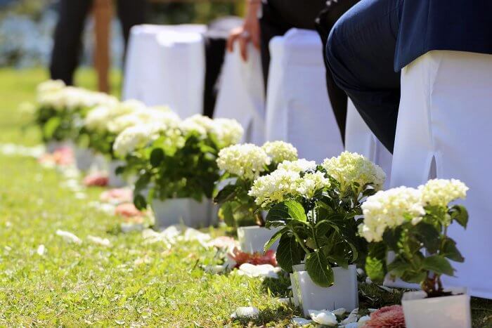 Deko für die Gartenhochzeit