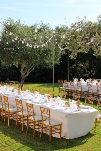 Hochzeit im Garten Deko