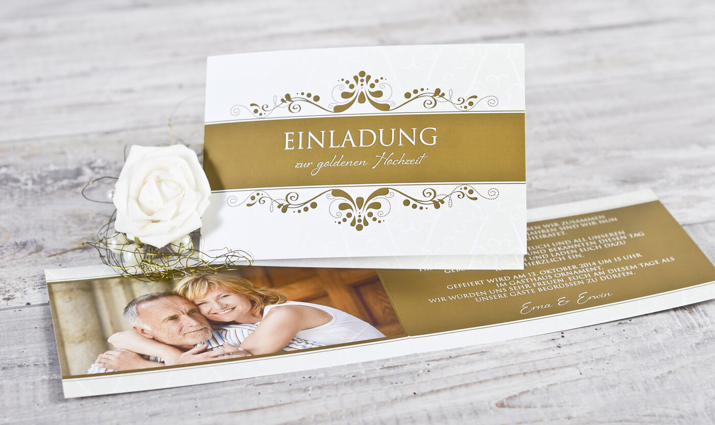 Einladung Fur Die Goldene Hochzeit Text Inspirationen Karten Foto Ideen