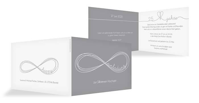 Einladungskarten Silberhochzeit Viele Ideen für Text & Design
