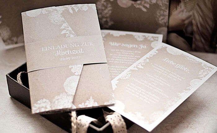 Hochzeitseinladungen Vintage Zauberhafte Designs Ideen Beispiele