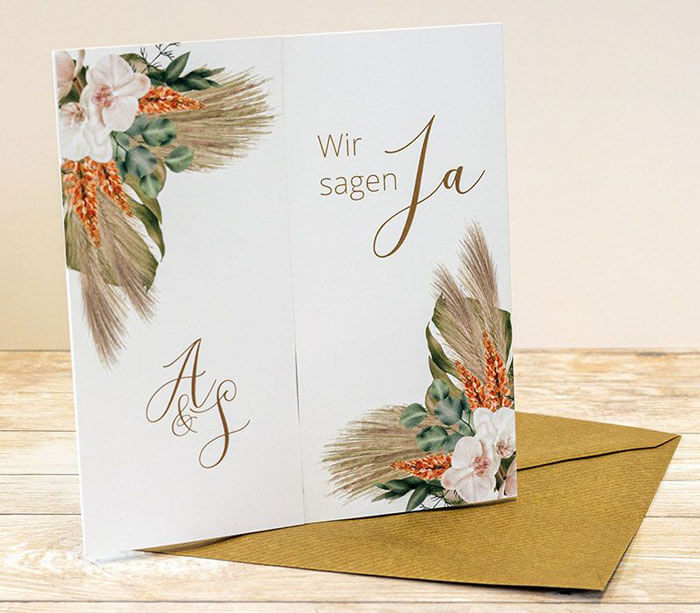 Hochzeitseinladungen Boho