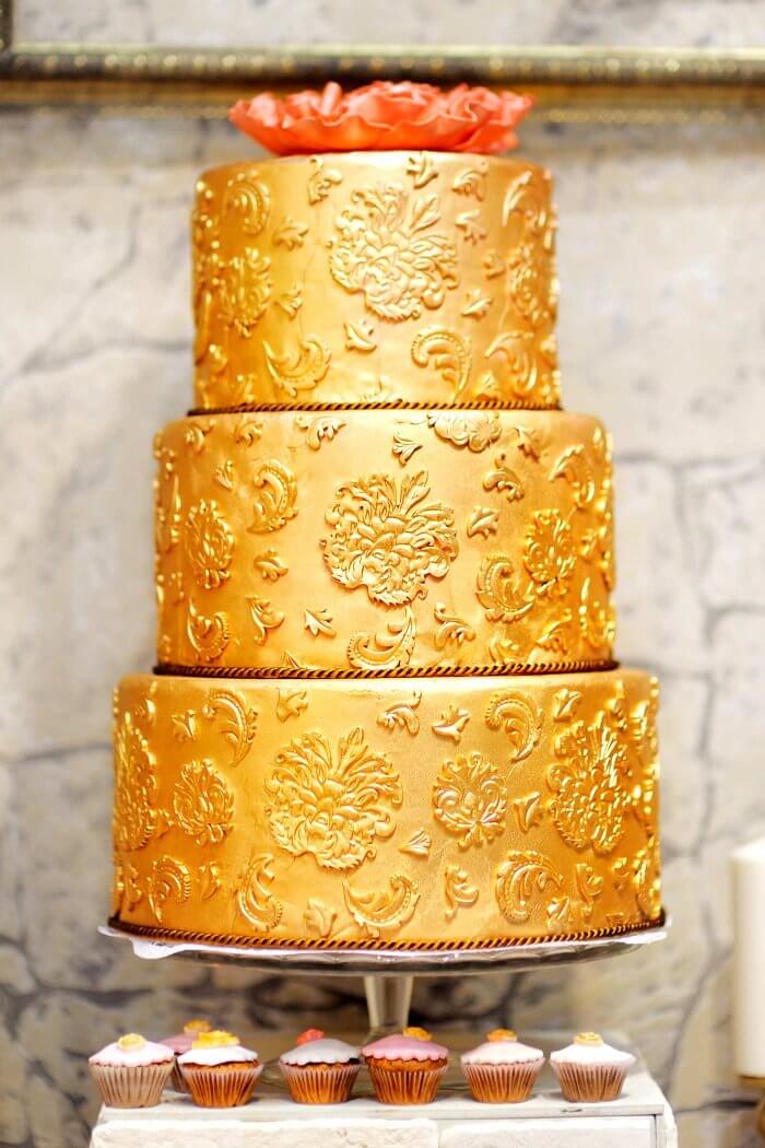 Hochzeitstorte Goldhochzeit