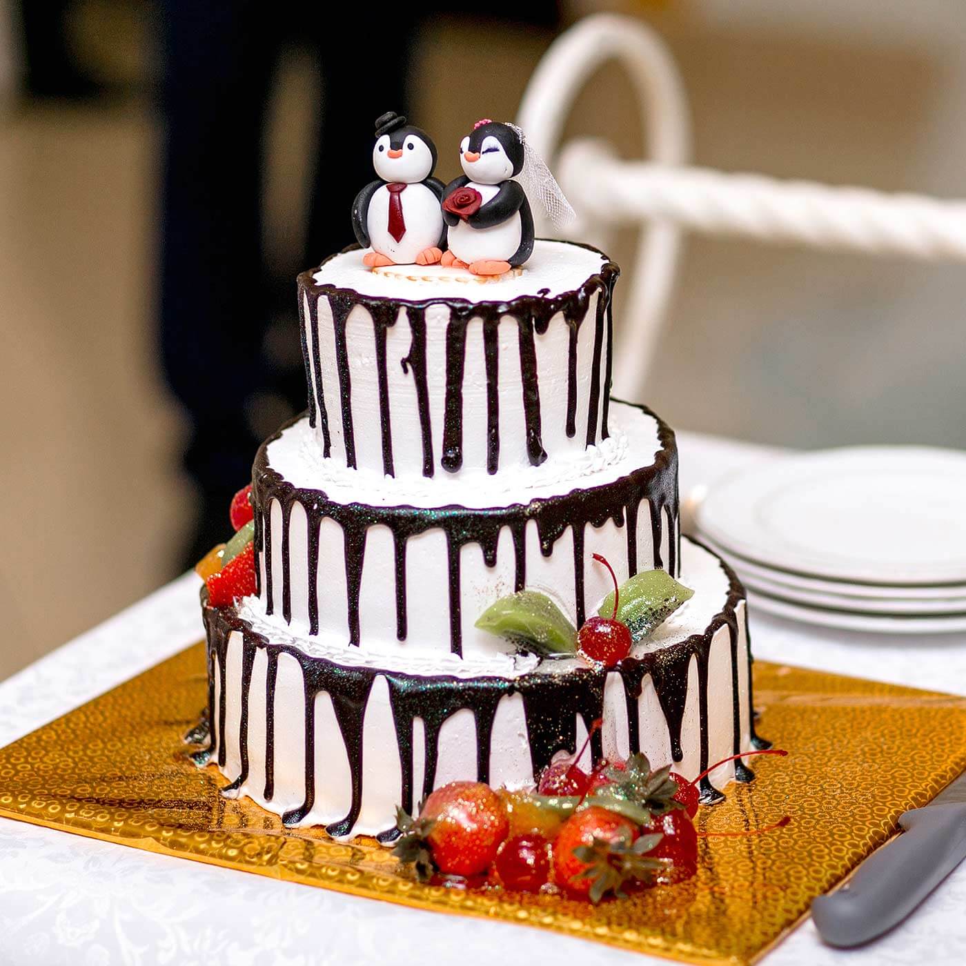 gâteau de mariage au chocolat