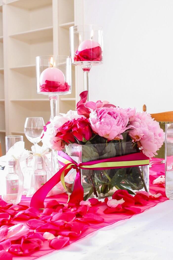 100 pink Rosen-Blätter Streu-Deko Hochzeit Romantik Deko-blüten Rosenblüten rb22 