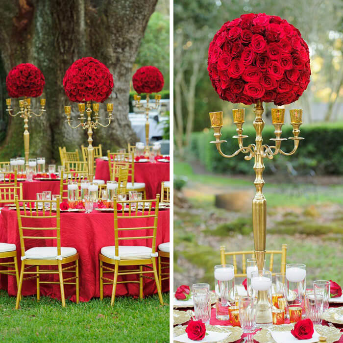 Tischdeko Hochzeit Rot Weiß