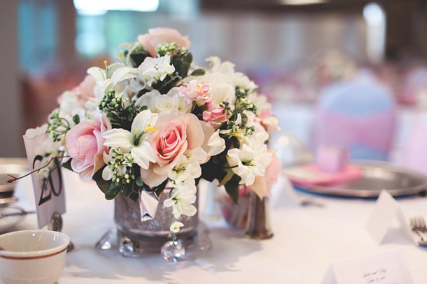 Tischdekoration Blumen Hochzeit