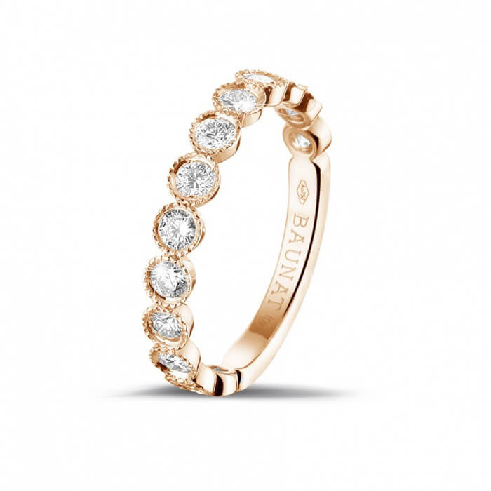 Rotgold Ring mit Diamanten