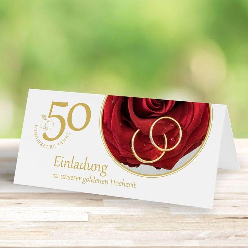 Goldene Hochzeit Einladungen