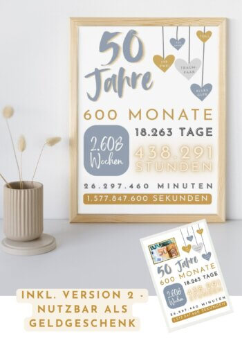 Goldene Hochzeit Geldgeschenk
