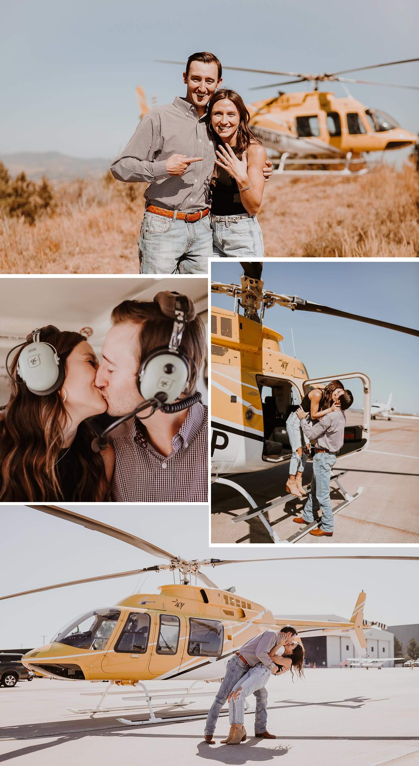 Heiratsantrag Hubschrauber