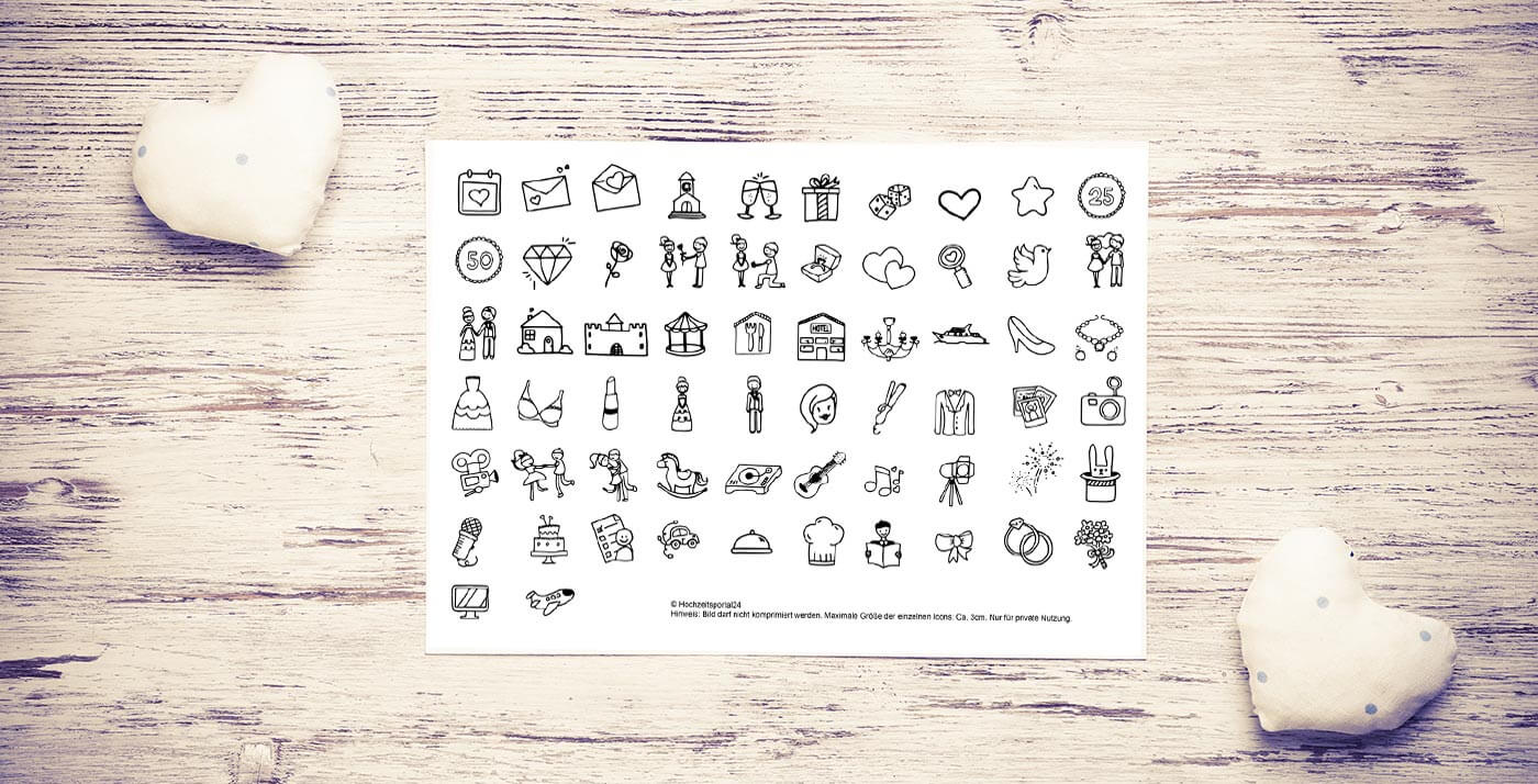 Hochzeit Icons