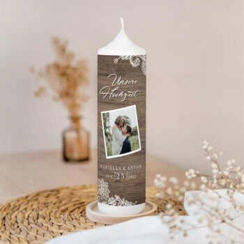 Hochzeit Kerze Holz Hochzeit
