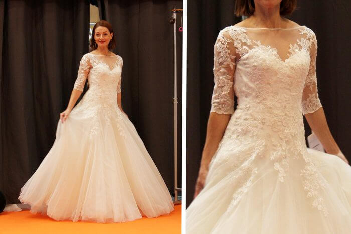 Brautkleid mit Ärmel der Marke Modeca