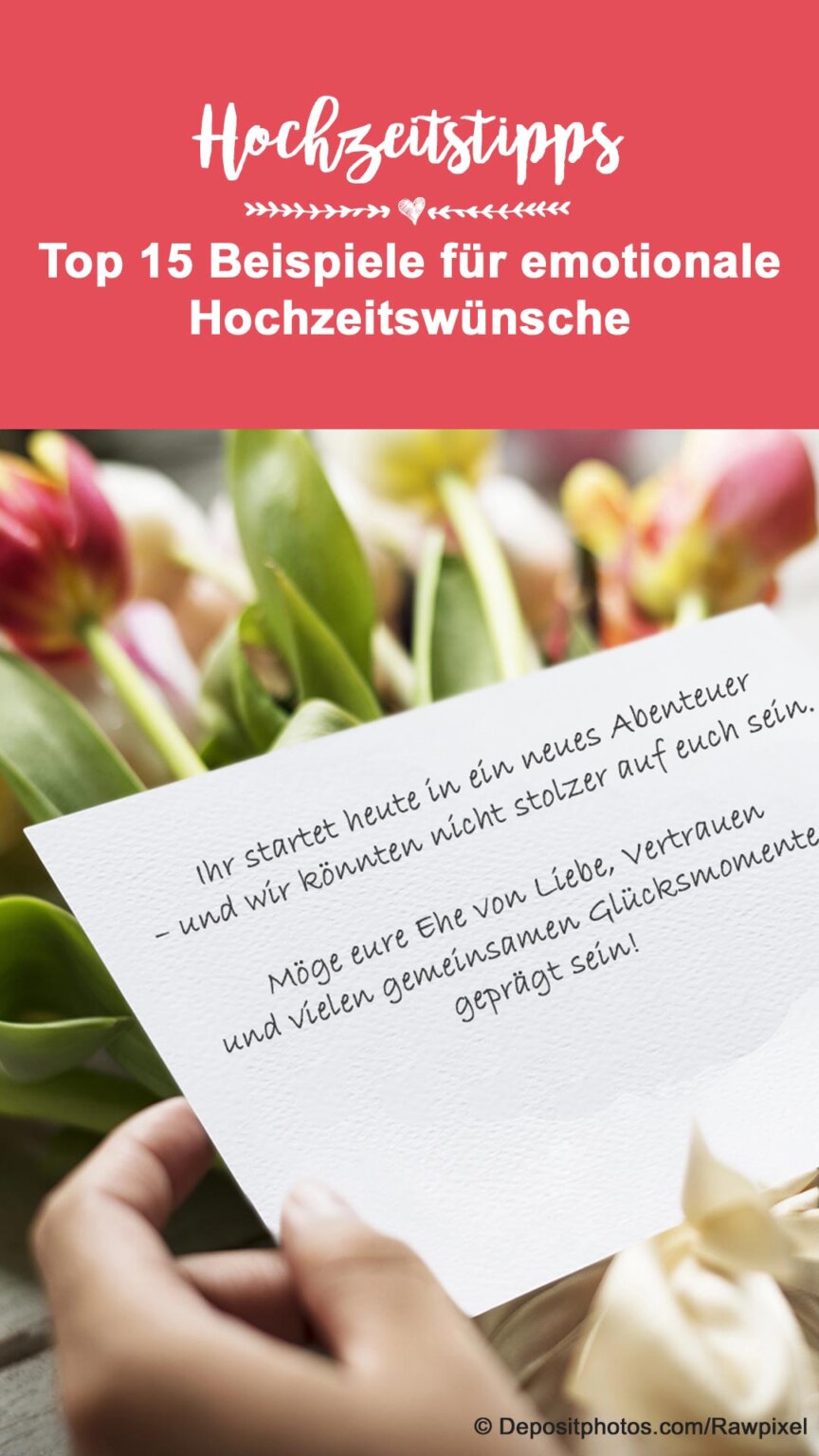 Persönliche, emotionale Glückwünsche zur Hochzeit von den Eltern