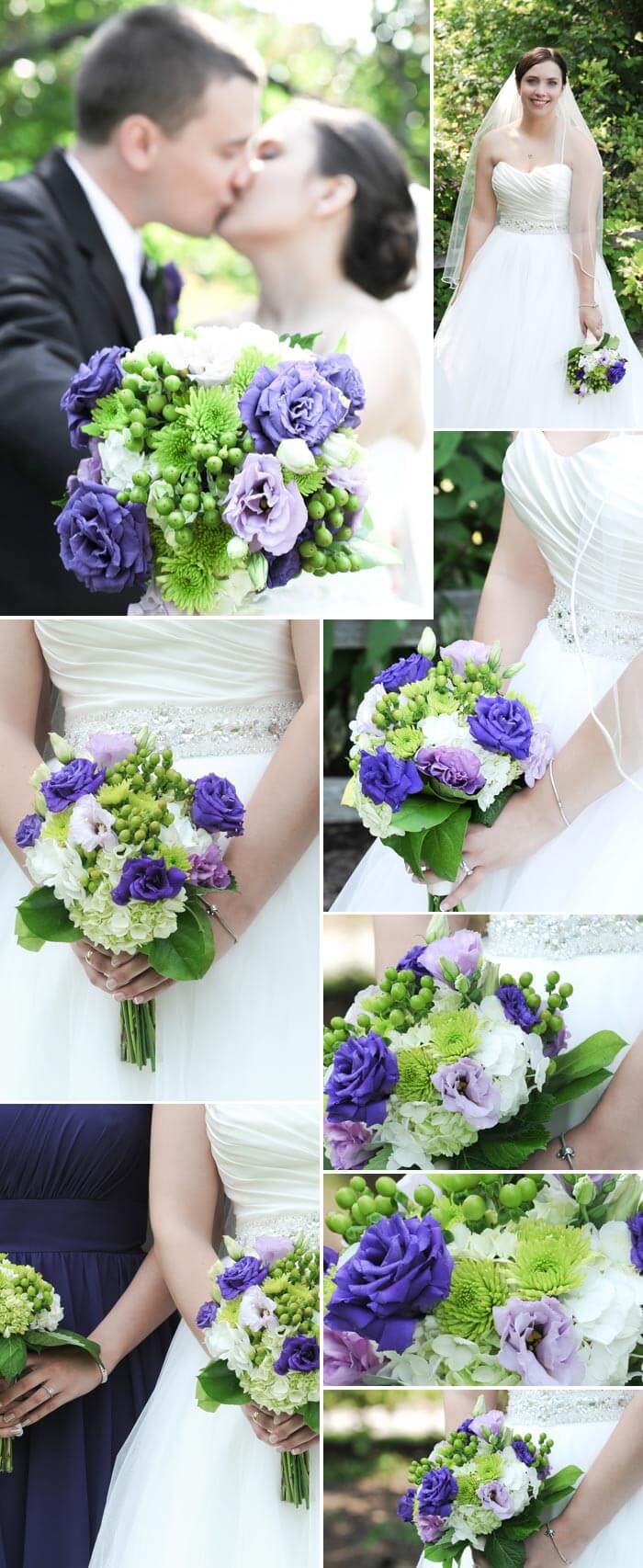 Brautstrauß Beispiele Blau und Grün
