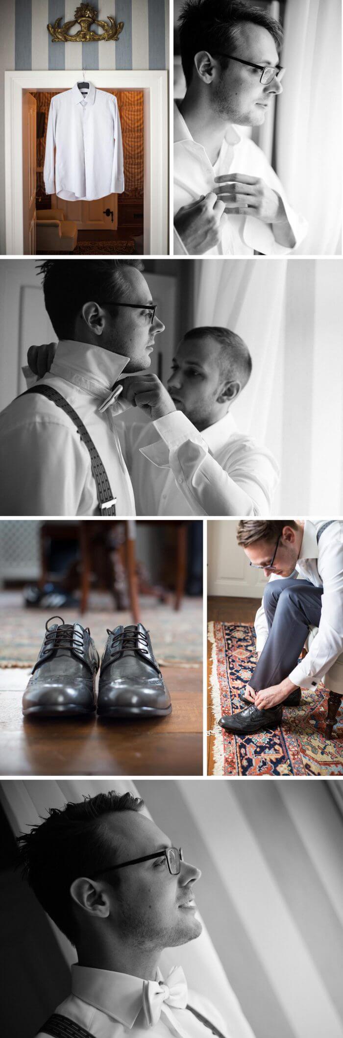 Heiraten im Schloss, Getting Ready Bräutigam