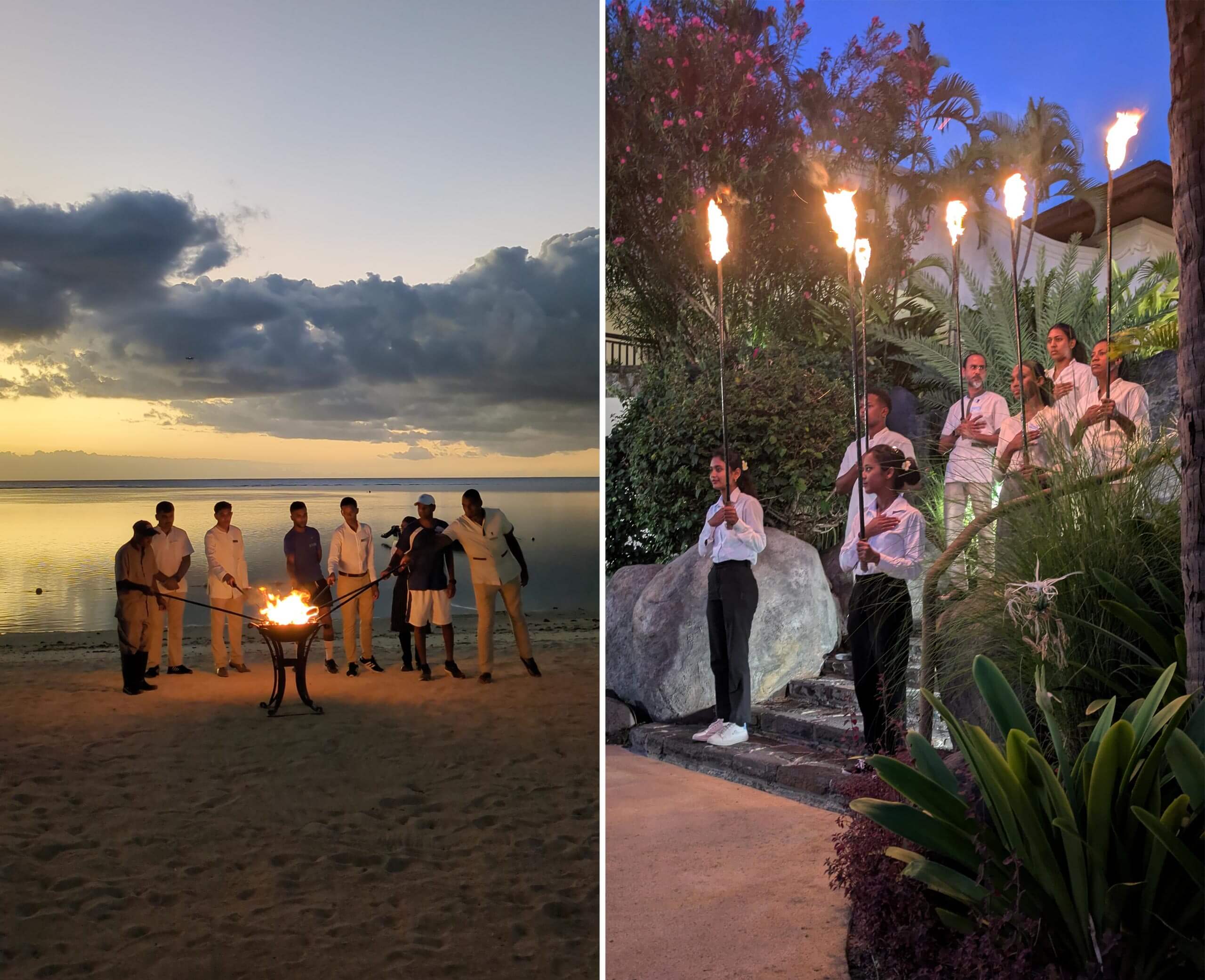 Hilton Mauritius Torch Saga Ceremony Fackeln