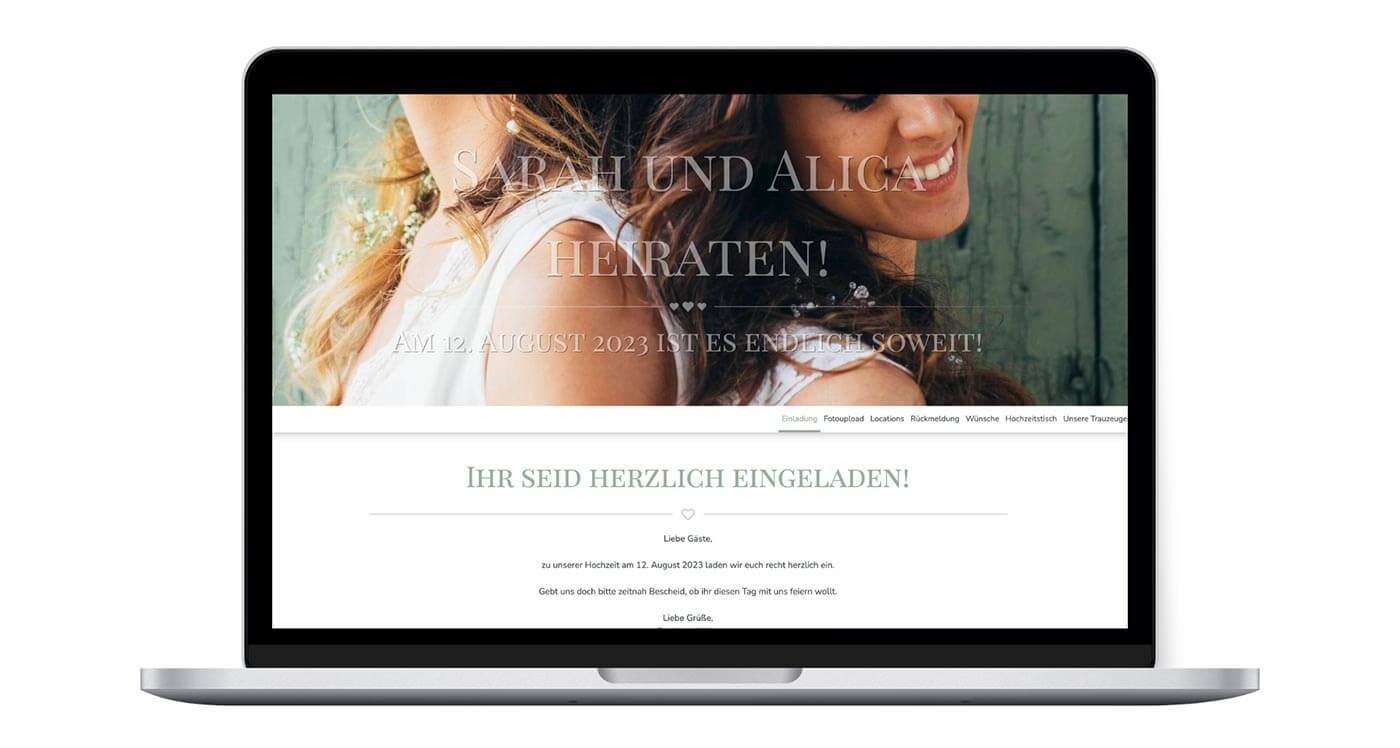 Hochzeitshomepage