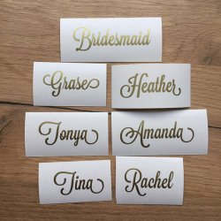 Personalisiert Aufkleber Hochzeit Personalisiert Sticker Namen div. F,  17,95 €