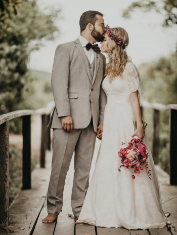 Boho-Brautkleid Standesamt