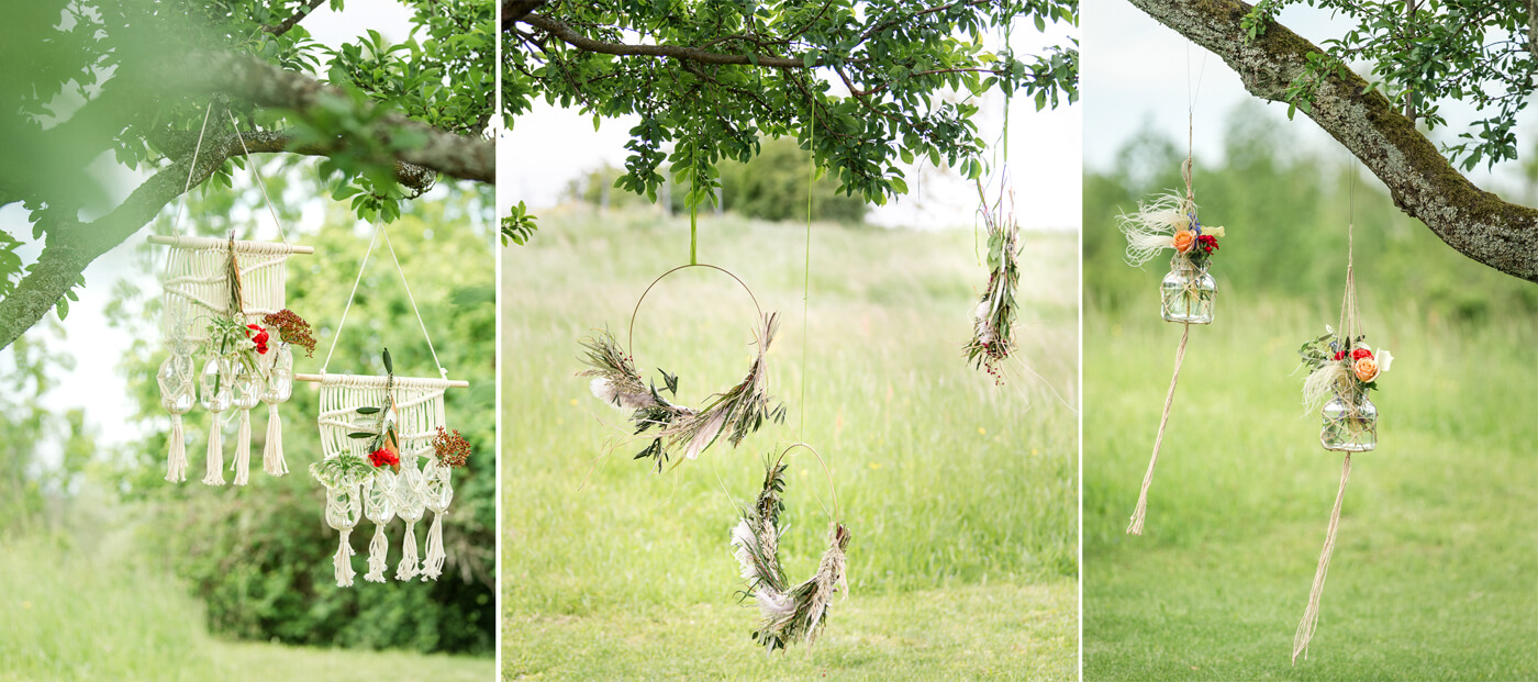 Boho Hochzeit Blumendeko