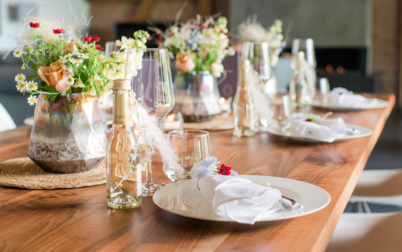 Tischdeko Boho Hochzeit