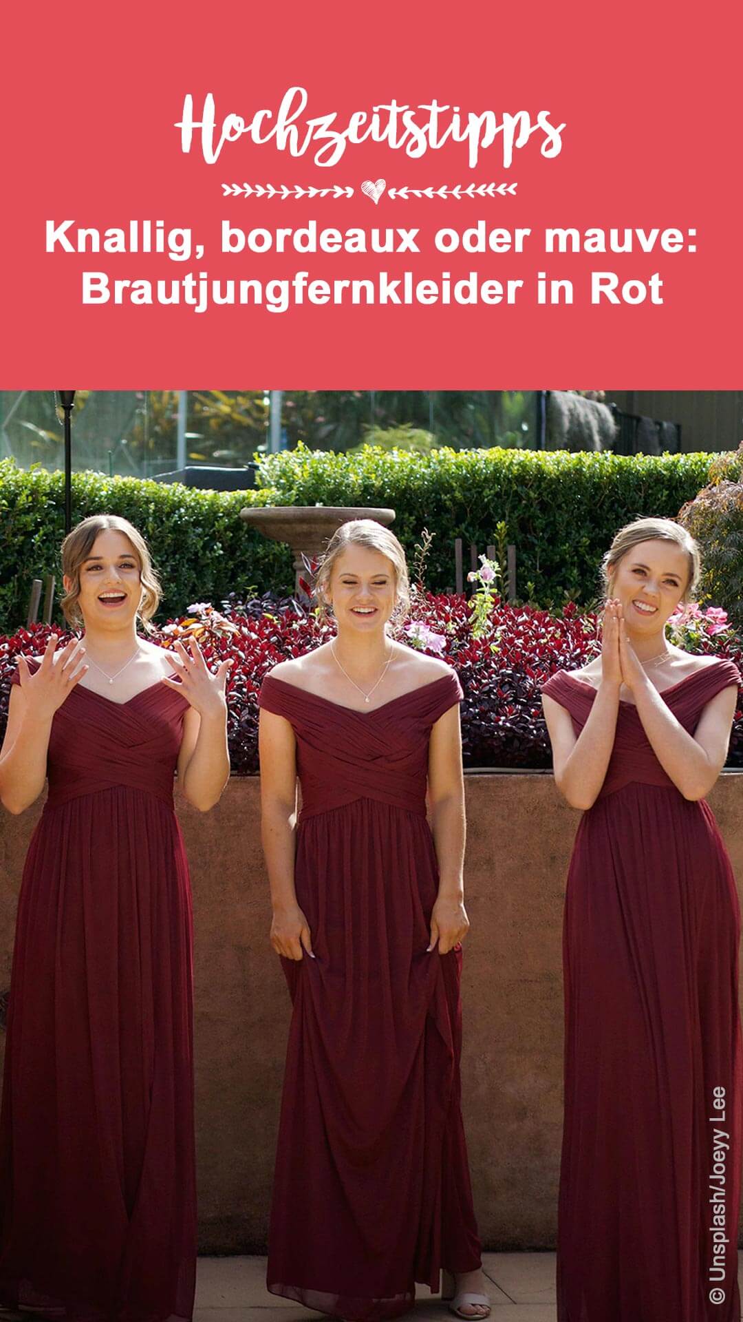 Brautjungfer Kleid bordeaux