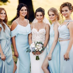 Brautjungfernkleid hellblau