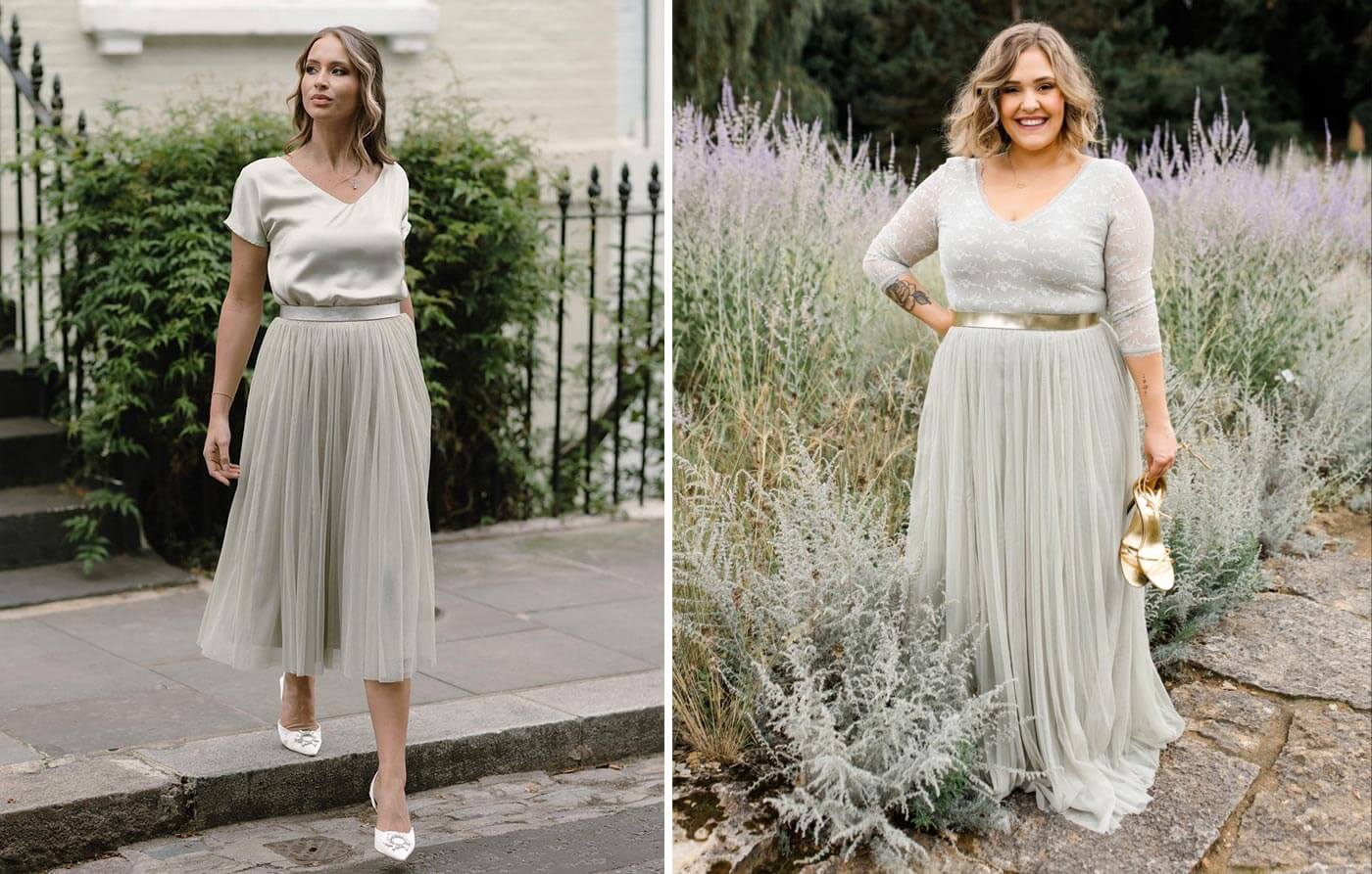 Brautjungfernkleider pastell grün