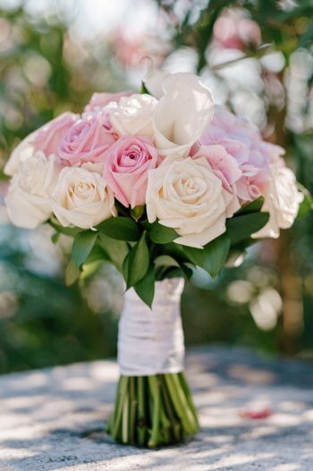 Brautstrauß Calla und Rosen